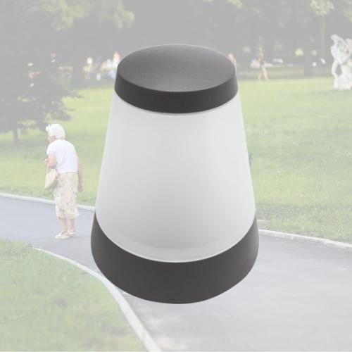 Luminaria para Jardin 360 Grados de Luz, Para Foco E27 - Wattko